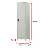 Single-Door Metal Tall Cabinet Shelf Storage for Home Office Gym - Extra Image