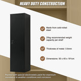Single-Door Metal Tall Cabinet Shelf Storage for Home Office Gym - 45-Degree Angle