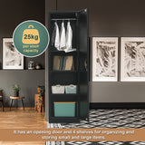 Single-Door Metal Tall Cabinet Shelf Storage for Home Office Gym - Top-Down View