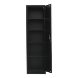 Single-Door Metal Tall Cabinet Shelf Storage for Home Office Gym - Extra Image