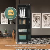 Single-Door Metal Tall Cabinet Shelf Storage for Home Office Gym - Top-Down View