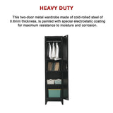 Single-Door Metal Tall Cabinet Shelf Storage for Home Office Gym - Extra Image