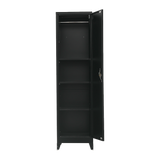 Single-Door Metal Tall Cabinet Shelf Storage for Home Office Gym - Extra Image