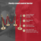 4 x Queue Barriers + 3 Ropes Exhibition Crowd Control Bollards - Extra Image