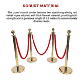 4 x Queue Barriers + 3 Ropes Exhibition Crowd Control Bollards - Extra Image