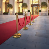 4 x Queue Barriers + 3 Ropes Exhibition Crowd Control Bollards - Front View
