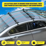 Lockable Aluminium Car Roof Rack Bars Without Rail Anti Theft Luggage Carrier - Extra Image