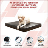 XL Dog Bed Chew Resistant Waterproof Heavy Duty Kennel Run Tough Robust - Side View