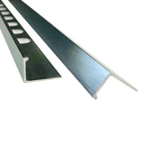 10 x Tile Trim Heavy Duty L Shaped Edge Aluminium 10mm - 45-Degree Angle