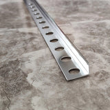 10 x Tile Trim Heavy Duty L Shaped Edge Aluminium 10mm - Rear View