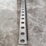 10 x Tile Trim Heavy Duty Round Edge Aluminium 10mm - Side View