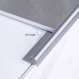 10 x Tile Trim Heavy Duty Round Edge Aluminium 10mm - Top-Down View