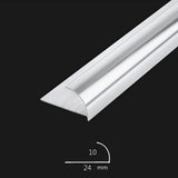 10 x Tile Trim Heavy Duty Round Edge Aluminium 10mm