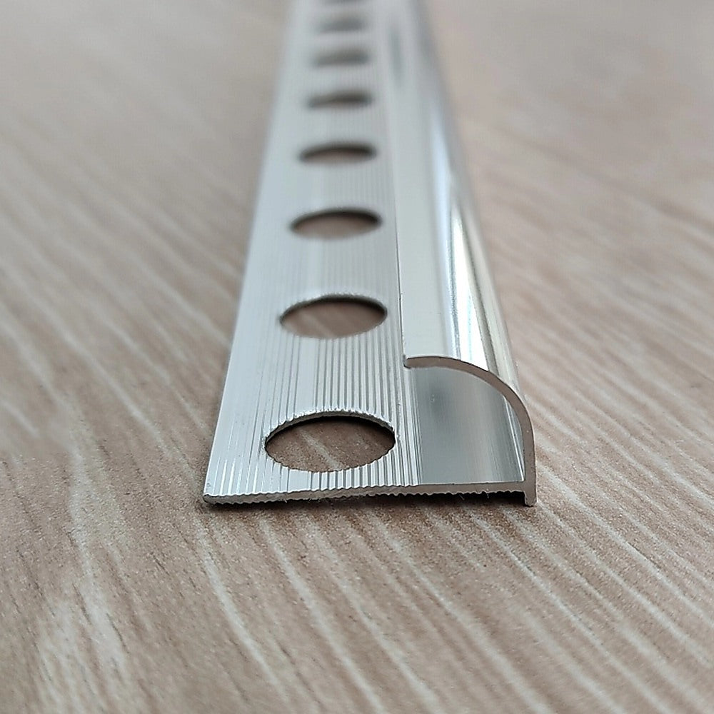 10 x Tile Trim Heavy Duty Round Edge Aluminium 10mm