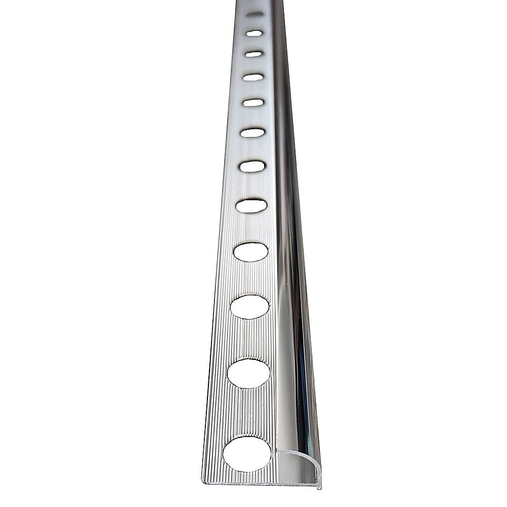 10 x Tile Trim Heavy Duty Round Edge Aluminium 10mm