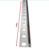 10 x Tile Trim Heavy Duty Round Edge Aluminium 10mm - Extra Image