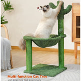 Cactus Cat Tree Tower Scratching Post Scratcher Kitten Condo House Play Bed Toys - Side View