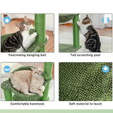 Cactus Cat Tree Tower Scratching Post Scratcher Kitten Condo House Play Bed Toys - Top-Down View