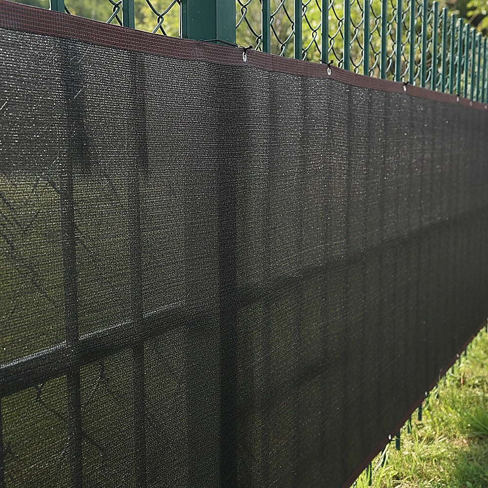 15m x 2m Fence Windscreen Privacy Screen Shade Cover Black Fabric Mesh Garden