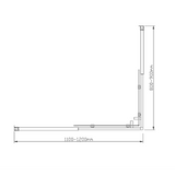 Adjustable 1200x900mm Double Sliding Door Glass Shower Screen in Gold - 45-Degree Angle
