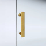Adjustable 900x900mm Double Sliding Door Glass Shower Screen in Gold - Top-Down View