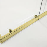 Adjustable 1000x1000mm Double Sliding Door Glass Shower Screen in Gold - Side View