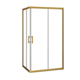 Adjustable 1000x1200mm Double Sliding Door Glass Shower Screen in Gold