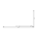 Adjustable 1500x800mm Single Door Corner Sliding Glass Shower Screen in Chrome - Close-Up Angle