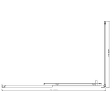 Adjustable 1300x800mm Single Door Corner Sliding Glass Shower Screen in Chrome - Close-Up Angle