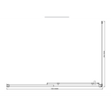 Adjustable 1400x920mm Single Door Corner Sliding Glass Shower Screen in Chrome - Close-Up Angle