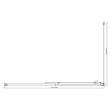 Adjustable 1500x920mm Single Door Corner Sliding Glass Shower Screen in Chrome - Close-Up Angle