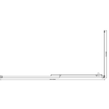 150mm Adjustable (1850x800mm) Single Door Corner Sliding Glass Shower Screen in Black - Close-Up Angle