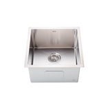 450x450mm Handmade Stainless Steel Undermount / Topmount Kitchen Laundry Sink with Waste