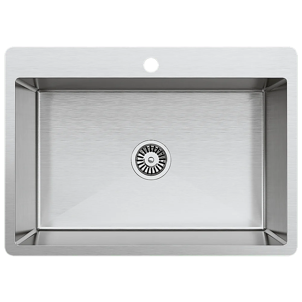 700x500mm Handmade Stainless Steel Undermount / Topmount Kitchen Laundry Sink with Waste