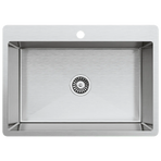 700x500mm Handmade Stainless Steel Undermount / Topmount Kitchen Laundry Sink with Waste