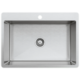 700x500mm Handmade Stainless Steel Undermount / Topmount Kitchen Laundry Sink with Waste