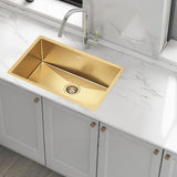 700x450mm Handmade Stainless Steel Undermount / Topmount Kitchen Laundry Sink with Waste