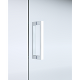 150mm Adjustable (2000x920mm) Single Door Corner Sliding Glass Shower Screen in Chrome - Front View