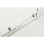 150mm Adjustable (2000x1010mm) Single Door Corner Sliding Glass Shower Screen in Chrome, image 4