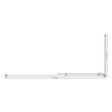 150mm Adjustable (2000x800mm) Single Door Corner Sliding Glass Shower Screen in Black