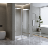 130-140cm Adjustable Wall to Wall Sliding Glass Shower Door in Chrome