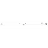 130-140cm Adjustable Wall to Wall Sliding Glass Shower Door in Chrome - Low Angle