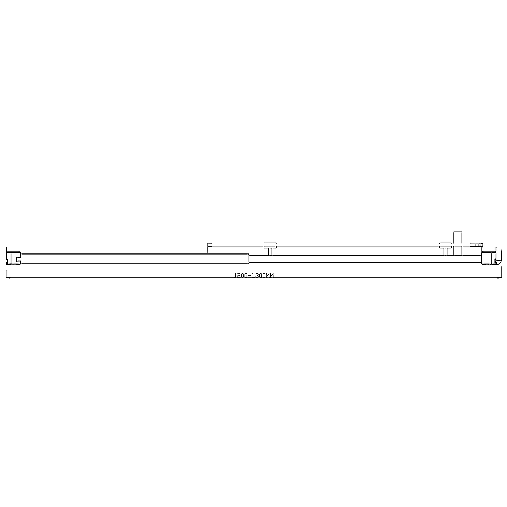 120-130cm Adjustable Wall to Wall Sliding Glass Shower Door in Chrome