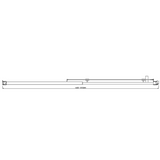 140-150cm Adjustable Wall to Wall Sliding Glass Shower Door in Chrome - Close-Up Angle