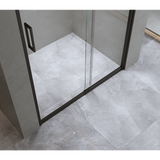 130-140cm Adjustable Wall to Wall Sliding Glass Shower Door in Black