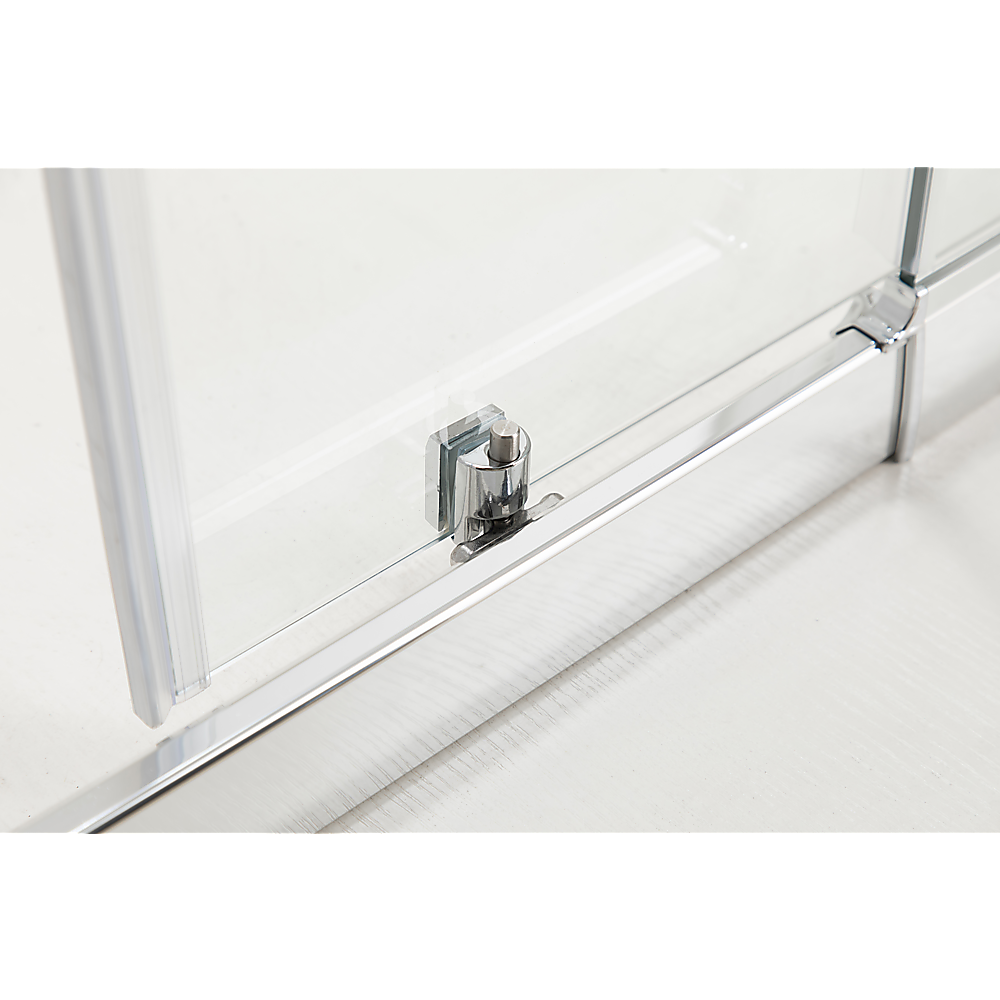 155-170cm Adjustable Wall to Wall Sliding Glass Shower Door in Chrome