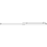 170-185cm Adjustable Wall to Wall Sliding Glass Shower Door in Black