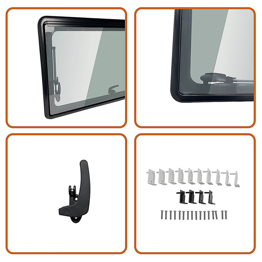 RV Caravan Camper Van Hinged Push Out Window Motorhome Exit Window 900mm x 500mm