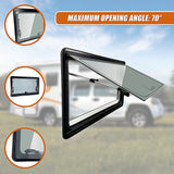RV Caravan Camper Van Hinged Push Out Window Motorhome Exit Window 900mm x 500mm - Low Angle