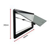 RV Caravan Camper Van Hinged Push Out Window Motorhome Exit Window 900mm x 500mm - Extra Image